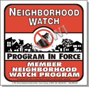 Neighborhood Watch Warning Decals law enforcement