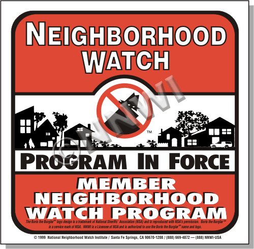 Neighborhood Watch Warning Decals Member