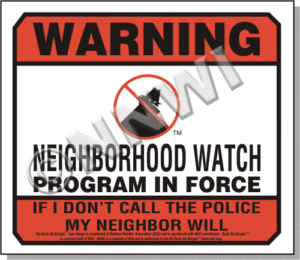 Neighborhood Watch Warning Decals - Police