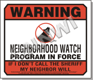 Neighborhood Watch Warning Decals - Sheriff