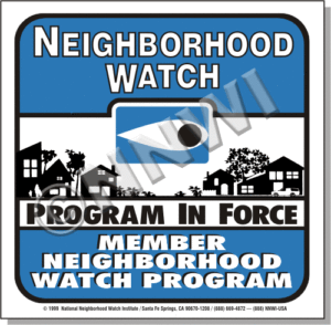 Neighborhood Watch Program Signs