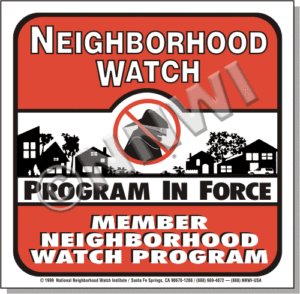 Neighborhood Watch Warning Decals Member