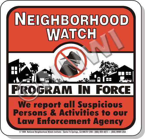 Neighborhood Watch Signs Large Square Plastic Signs