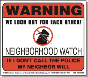 Neighborhood Watch Warning Decals - Police Static Cling Decal