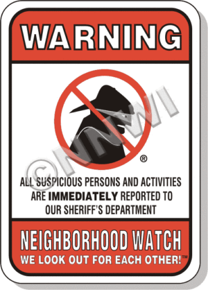 Neighborhood Watch Signs - Sheriff Small Plastic