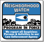 Neighborhood Watch Window Labels - Blue Eye ill5_150