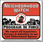 Neighborhood Watch Warning Decals - mll5_150-law-enforcement