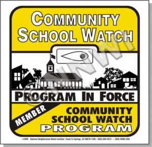 Community School Watch Warning Decals - School Safety Watch Program