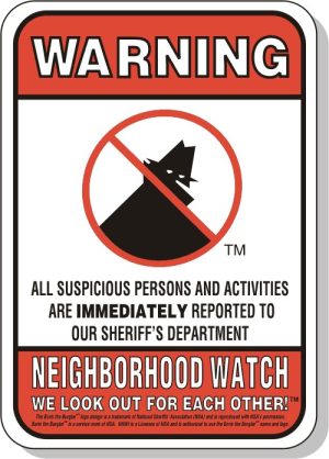 Boris the Burglar, Sheriff, 12 x 18 Medium Reflective Aluminum Warning Sign