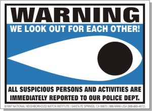 Blue Eye, Police, 3 x 4 Window Warning Decal