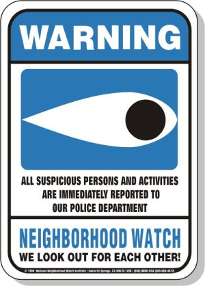 Blue Eye, Police, 12 x 18 Medium Reflective Aluminum Warning Sign