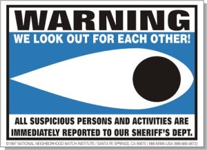 Blue Eye, Sheriff, 3 x 4 Window Warning Decal