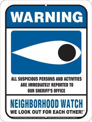 Blue Eye, Sheriff Office, 18 x 24 Large Reflective Aluminum Warning Sign