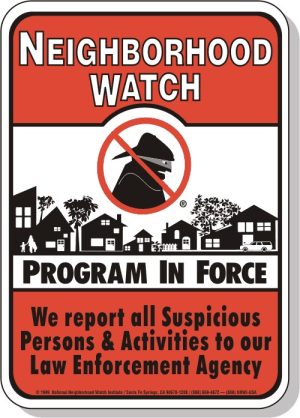Masked Bad Guy, Law Enforcement, 12 x 18 Medium Bilingual Reflective Aluminum Warning Sign