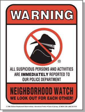 Masked Bad Guy, Police, 4.5 x 6 Window Warning Decal