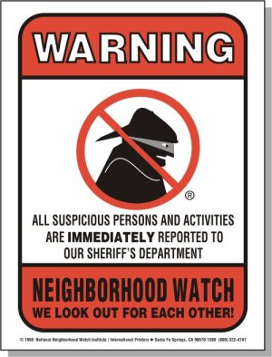 Masked Bad Guy, Sheriff, 5.5 x 4.875 Window Warning Decal
