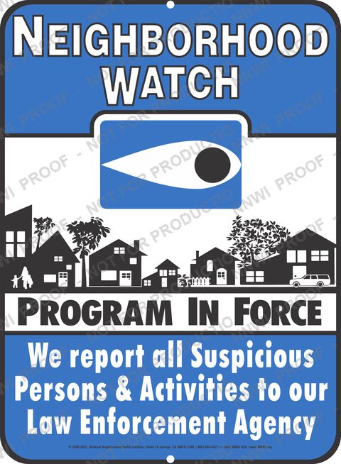 Oakland County Sheriff's Office Neighborhood Watch sign by NNWI