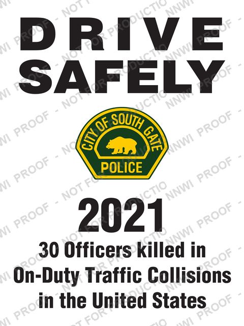 South Gate Police Department Neighborhood Watch sign by NNWI