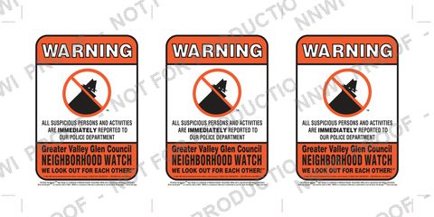 Greater Valley (Municipality) Neighborhood Watch sign by NNWI