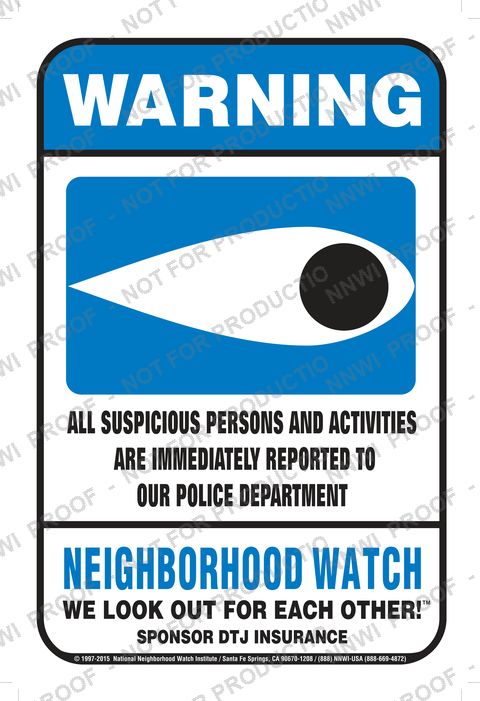 Cut Bank Police Department Neighborhood Watch sign by NNWI