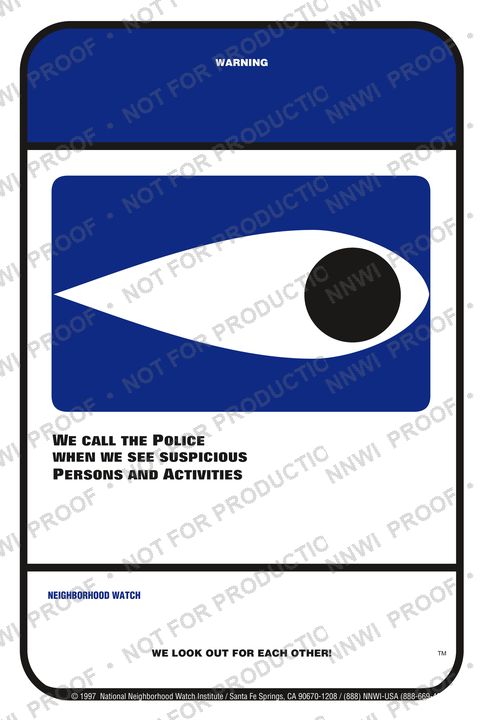 Peoria Police Department Neighborhood Watch sign by NNWI