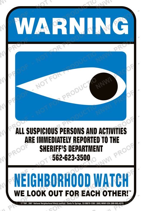 Hawaiian Gardens (Municipality) Neighborhood Watch sign by NNWI