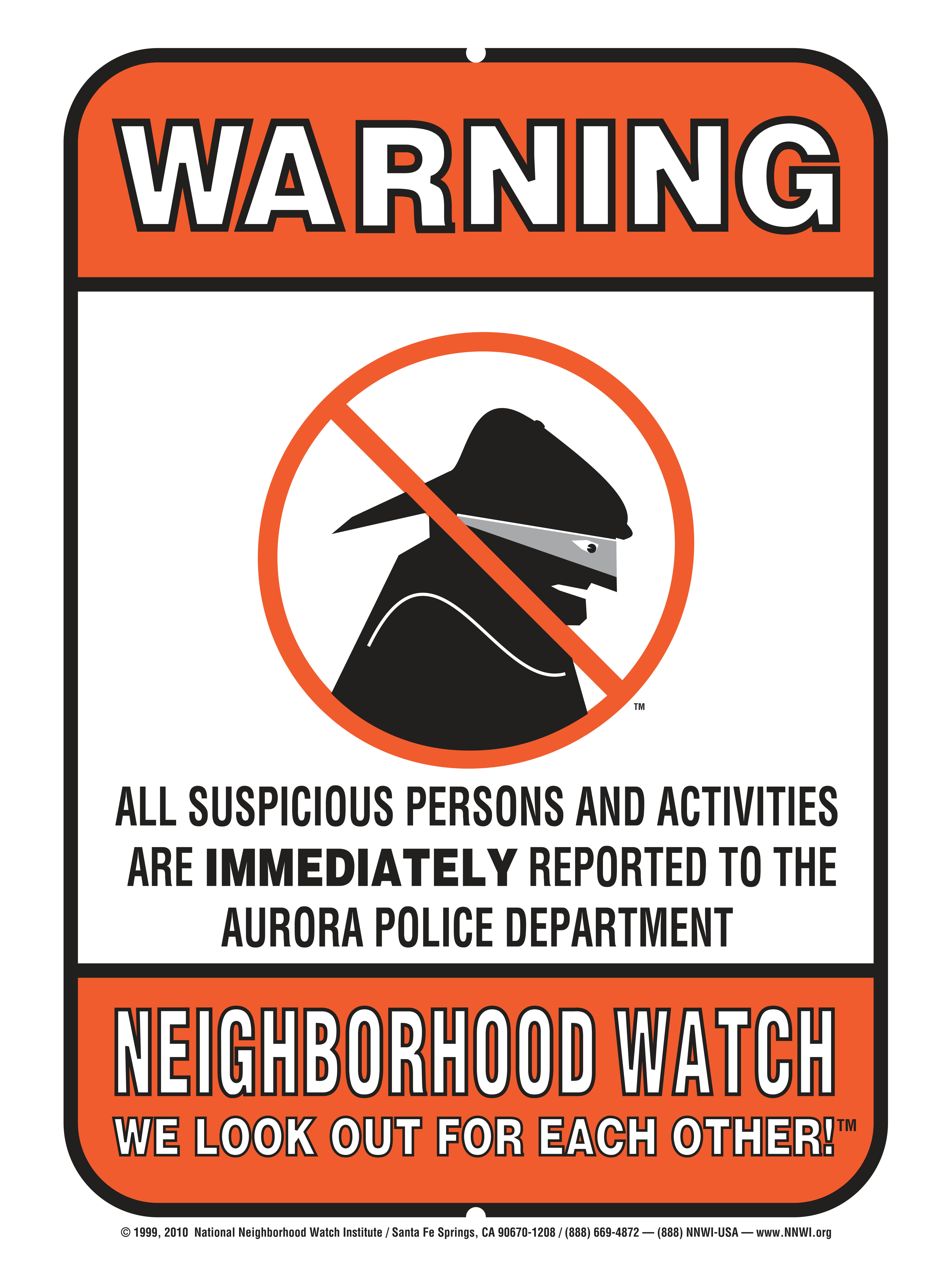 Aurora 18x24 Masked Bad Guy sign