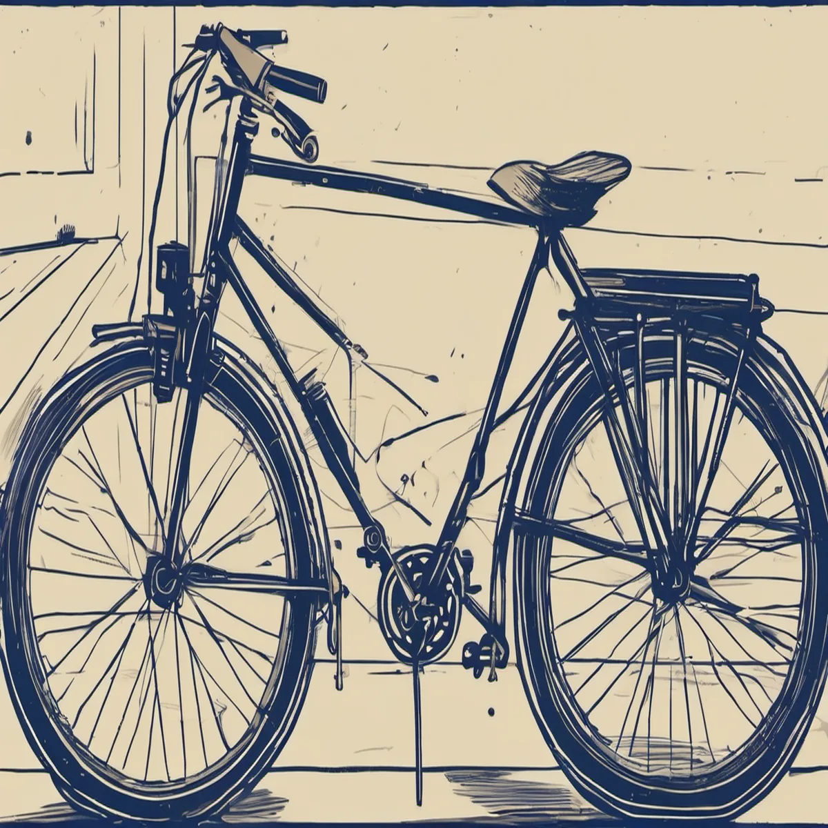 Line illustration of a bicycle, an item worth marking and recording